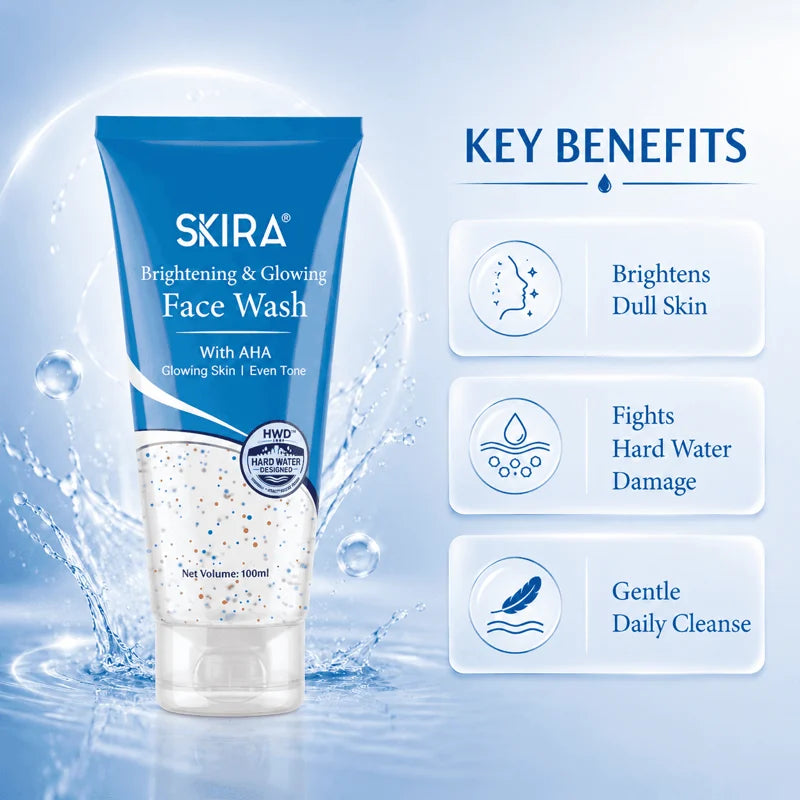 Skira Hard Water Defense Brightening Face Wash with AHA 100ml